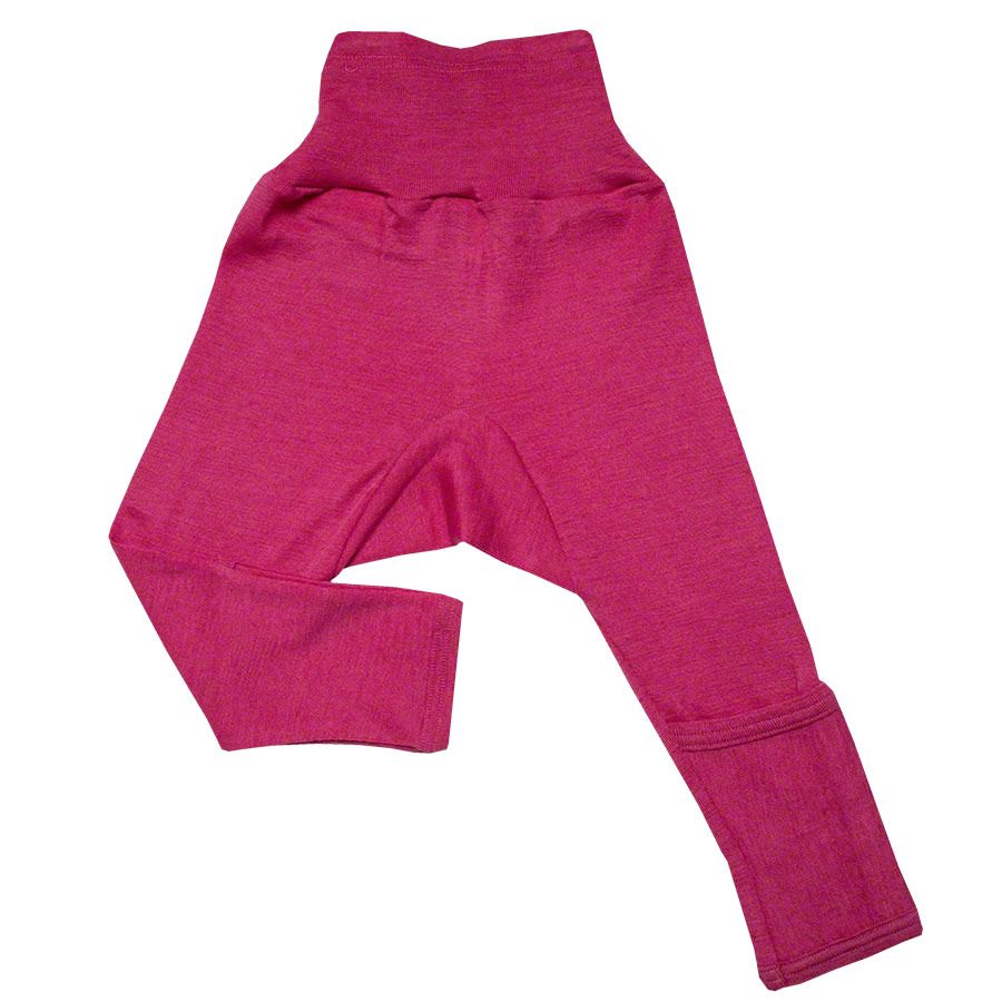 Mitwachsende Wolle Seide Hose pink Kratzschutz 86/92 Mitwachsende Wolle Seide Hose pink Kratzschutz 86/92