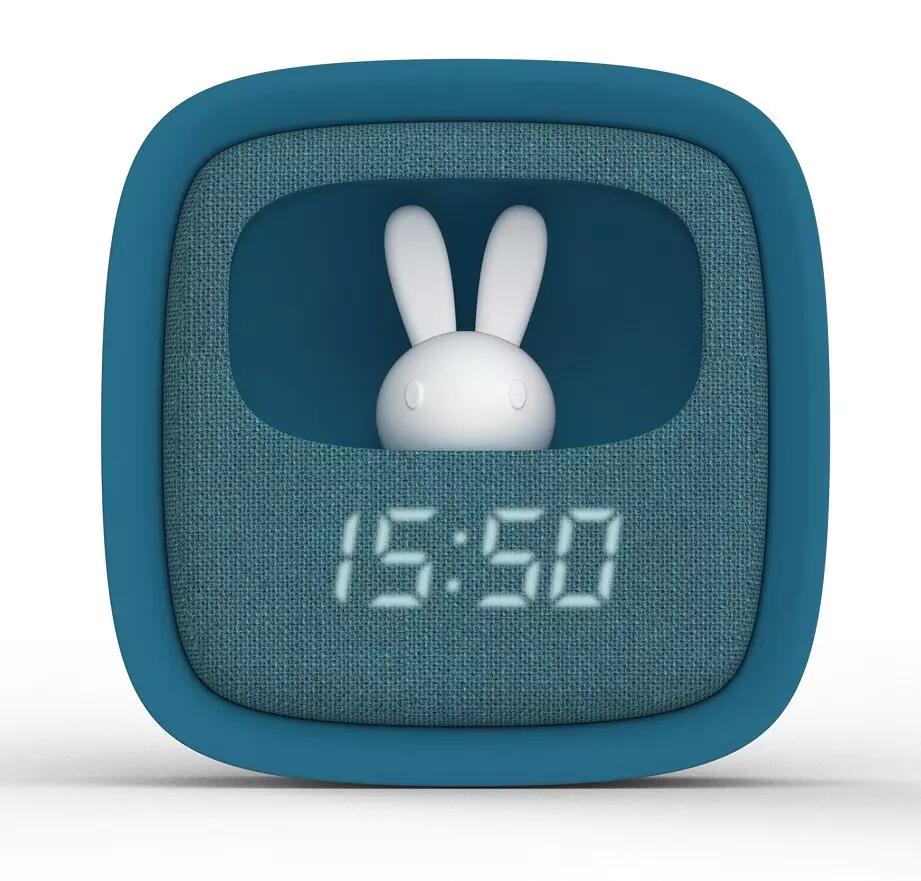 Mob - Mobility on Board - Nachtlicht und Uhr Hase Billy Clock and light -Blue hellblau