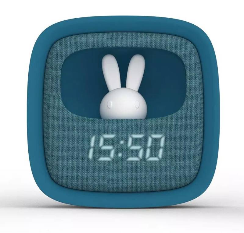 Mob - Mobility on Board - Nachtlicht und Uhr Hase Billy Clock and light -Blue hellblau