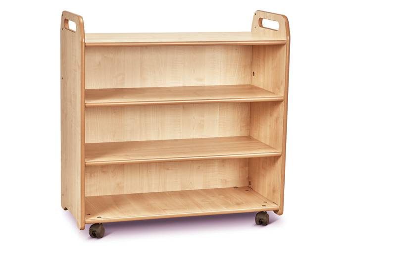 Mobiles Regal mit Spiegelrückwand (leer)