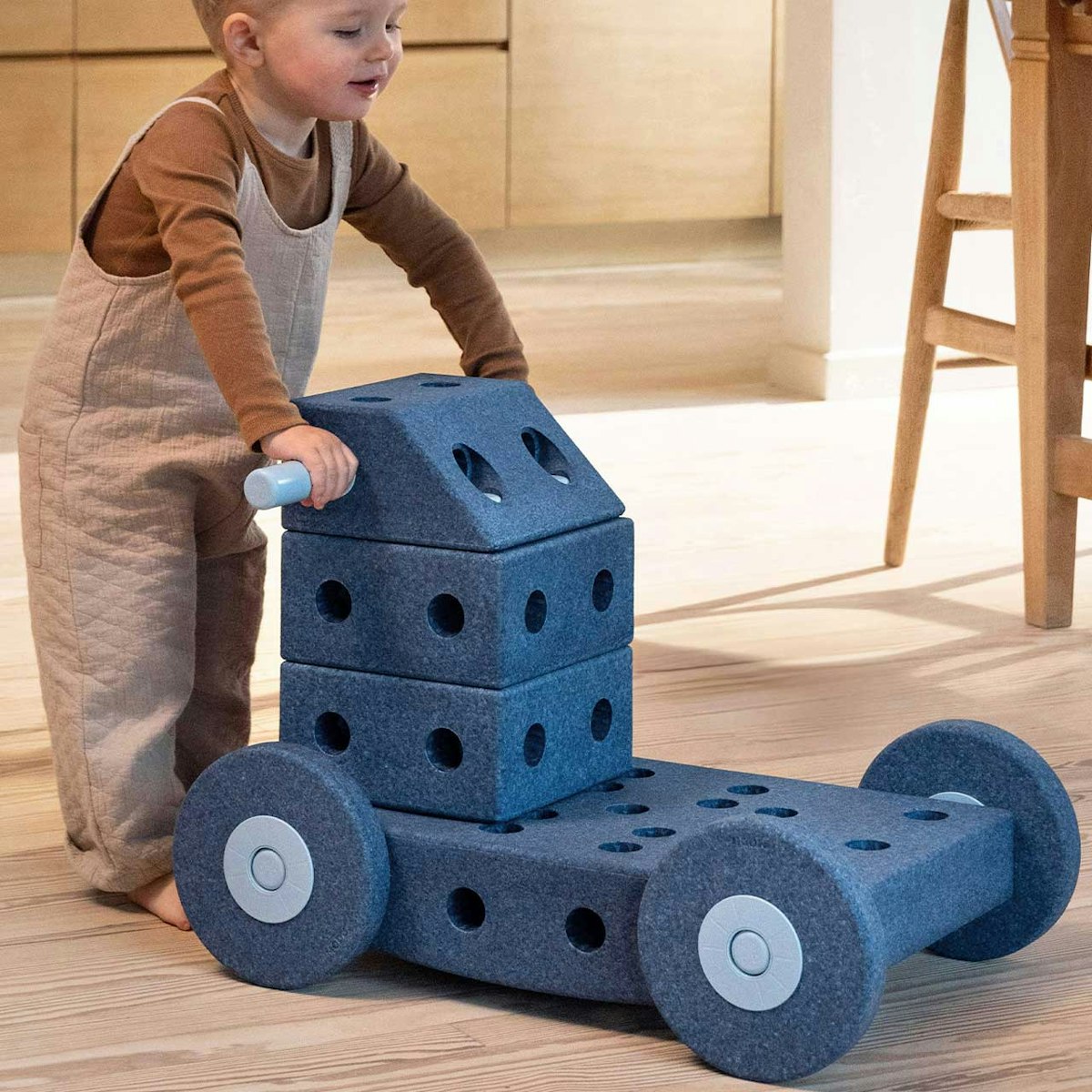 Modu Bauspielzeug Set 33 Teile 0-6 Jahre blau