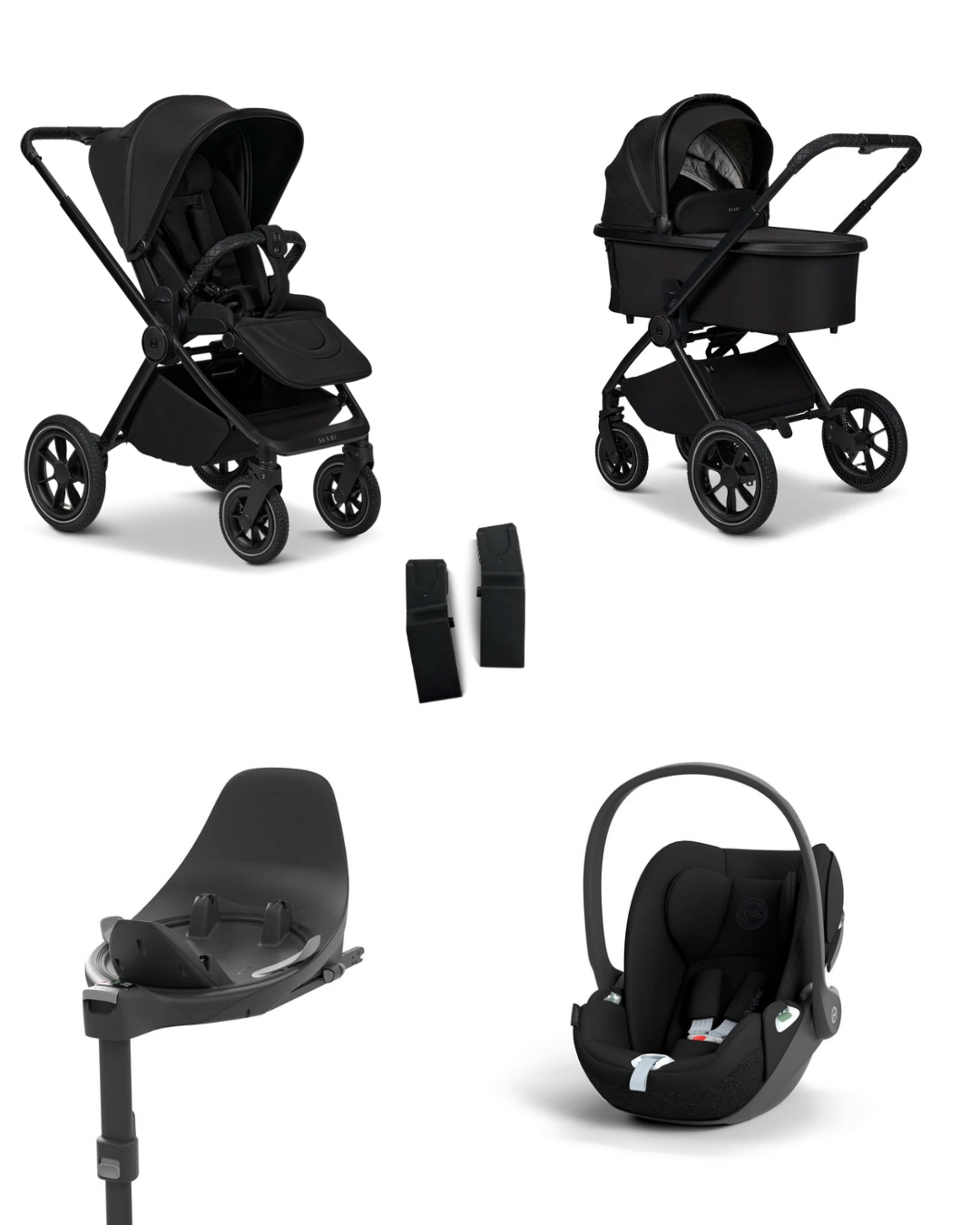 Moon GIO+ 2025 4in1 Set inkl. Cybex Cloud T i-Size Babyschale, Cybex Base T und Moon Adapter für GIO+ 2025 Anthra/Mirage Grey
