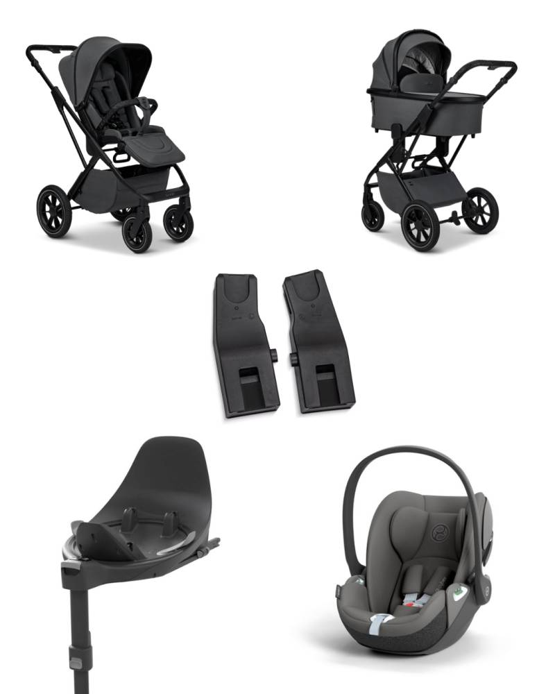 Moon PIU 2025 4in1 Set inkl. Cybex Cloud T i-Size mit Base T und Moon PIU Adapter Anthra/Sepia Black