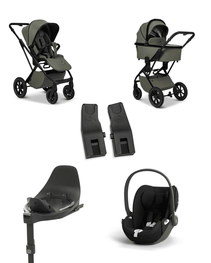 Moon PIU 2025 4in1 Set inkl. Cybex Cloud T i-Size mit Base T und Moon PIU Adapter Moss/Sepia Black