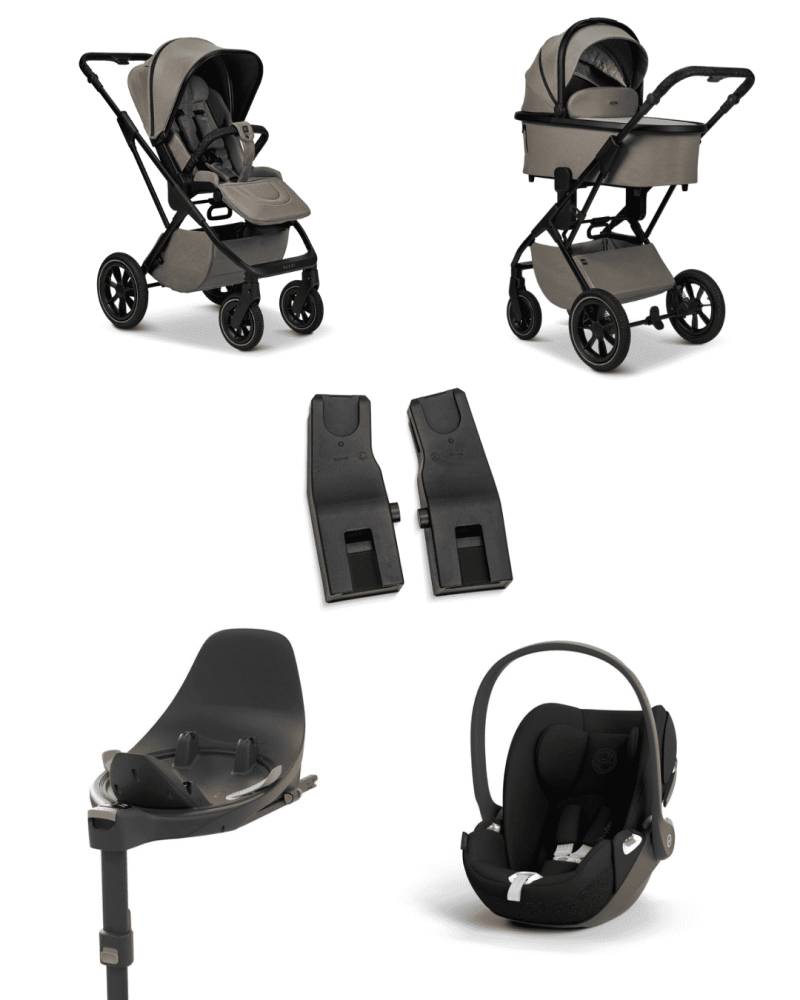 Moon PIU 2025 4in1 Set inkl. Cybex Cloud T i-Size mit Base T und Moon PIU Adapter Mud/Sepia Black