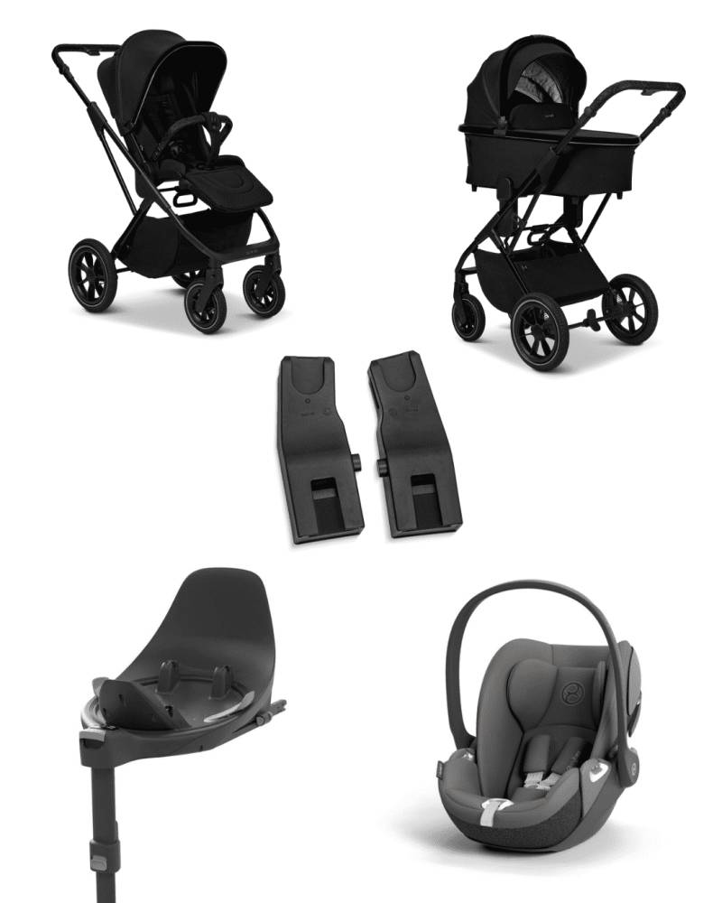 Moon PIU 2025 4in1 Set inkl. Cybex Cloud T i-Size mit Base T und Moon PIU Adapter Onxy/Mirage Grey