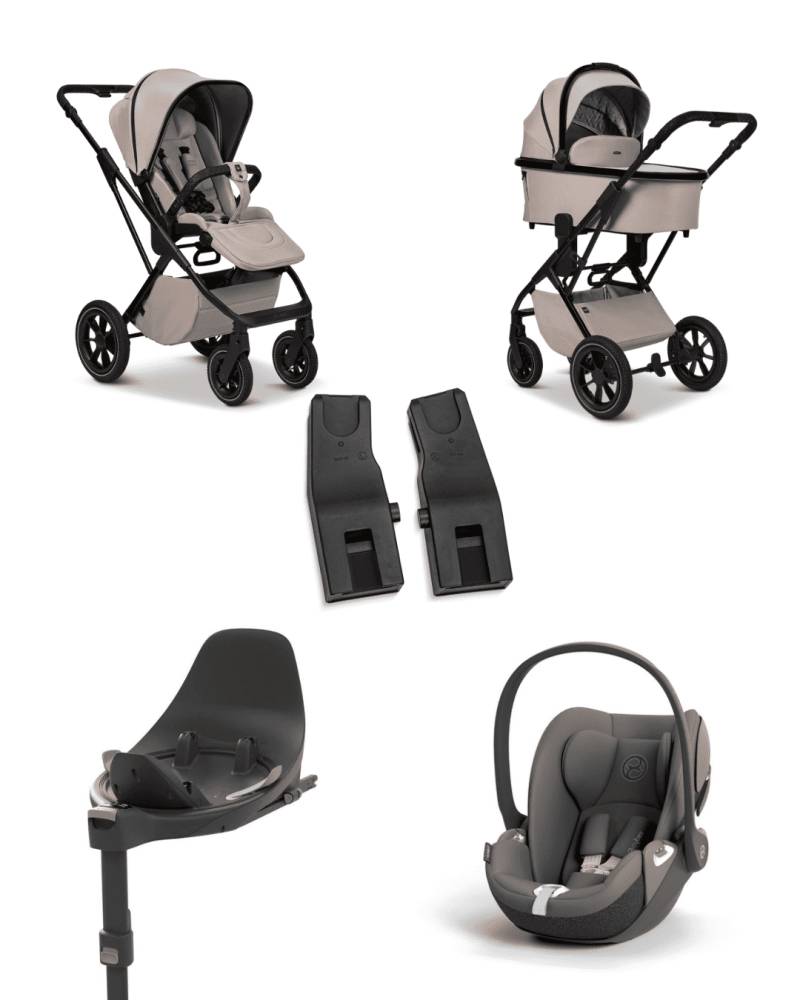 Moon PIU 2025 4in1 Set inkl. Cybex Cloud T i-Size mit Base T und Moon PIU Adapter Sand/Mirage Grey Moon PIU 2025 4in1 Set inkl. Cybex Cloud T i-Size mit Base T und Moon PIU Adapter Sand/Mirage Grey