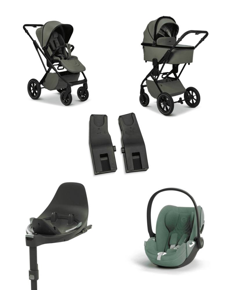 Moon PIU 2025 4in1 Set inkl. Cybex Cloud T plus i-Size mit Base T und Moon PIU Adapter Moos/Leaf Green