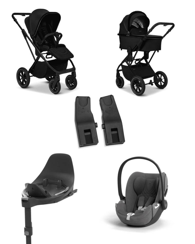 Moon PIU 2025 4in1 Set inkl. Cybex Cloud T plus i-Size mit Base T und Moon PIU Adapter Onxy/Mirage Grey