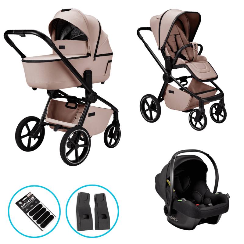 Moon RESEA 2.0 Kombikinderwagen sand 3in1 Set inkl. Babyschale Moon RESEA 2.0 Kombikinderwagen sand 3in1 Set inkl. Babyschale