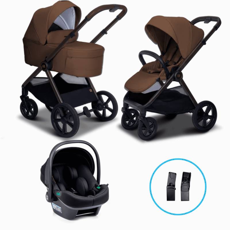 Moon STYLO 6in1 Kombikinderwagen-Set Cognac inkl. Babyschale LOLA,Wickelrucksack, Regenverdeck und Adaptern Moon STYLO 6in1 Kombikinderwagen-Set Cognac inkl. Babyschale LOLA,Wickelrucksack, Regenverdeck und Adaptern