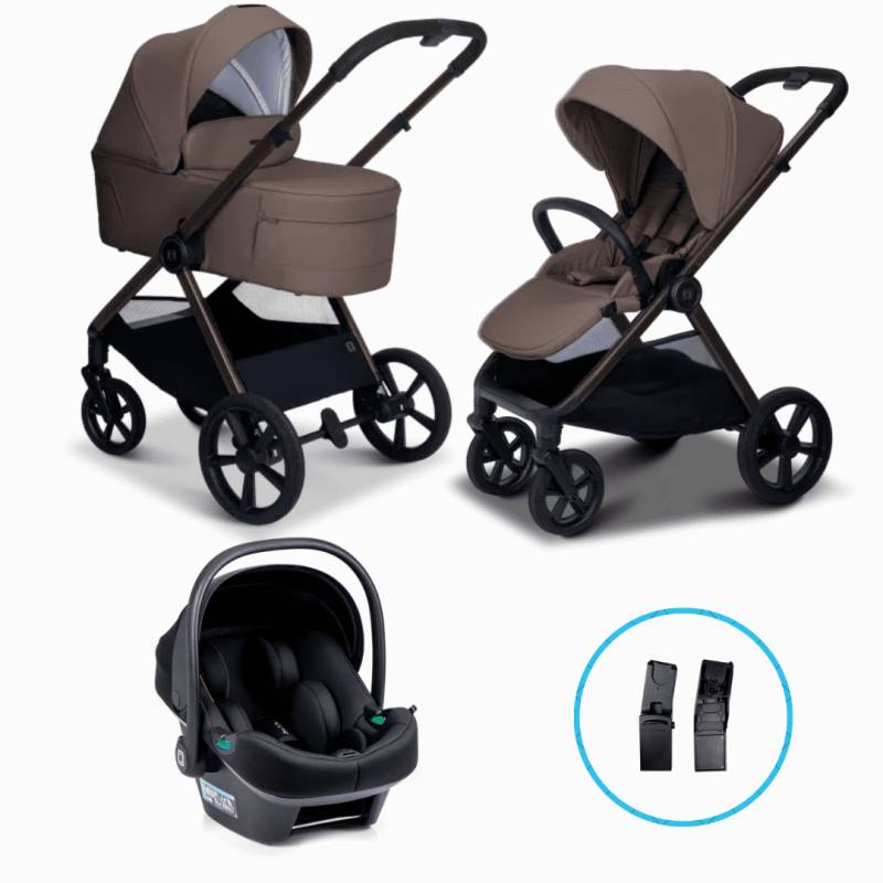 Moon STYLO 6in1 Kombikinderwagen-Set Greige inkl. Babyschale LOLA,Wickelrucksack, Regenverdeck und Adaptern Moon STYLO 6in1 Kombikinderwagen-Set Greige inkl. Babyschale LOLA,Wickelrucksack, Regenverdeck und Adaptern