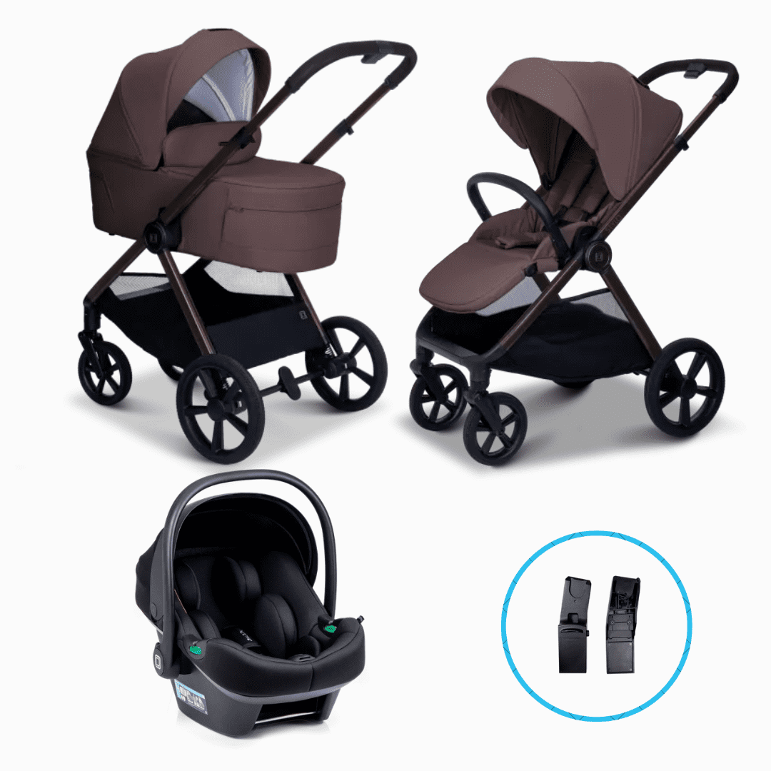 Moon STYLO 6in1 Kombikinderwagen-Set Tonka inkl. Babyschale LOLA,Wickelrucksack, Regenverdeck und Adaptern