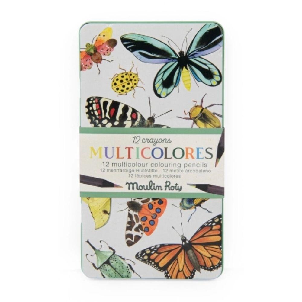 Moulin Roty - 12 mehrfarbige Buntstifte