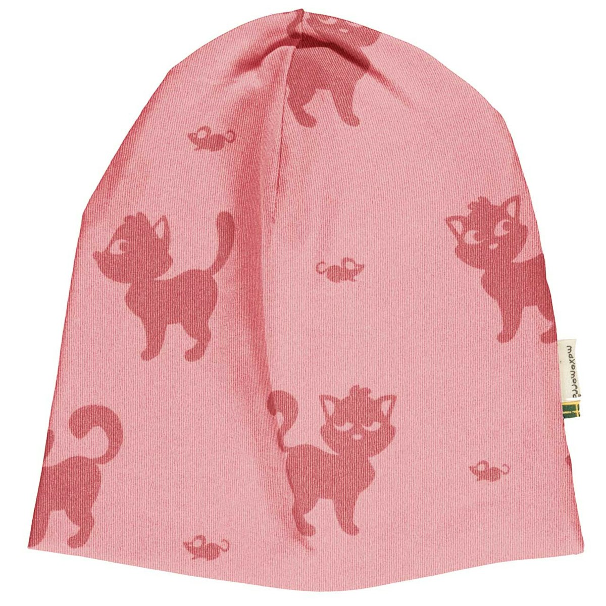 Mütze im Mono Design Katzen rosa 48/50