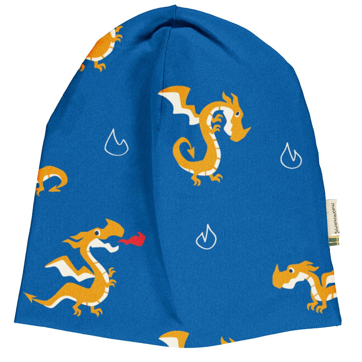 Mütze mit Alloverprint Drachen in blau 56/58