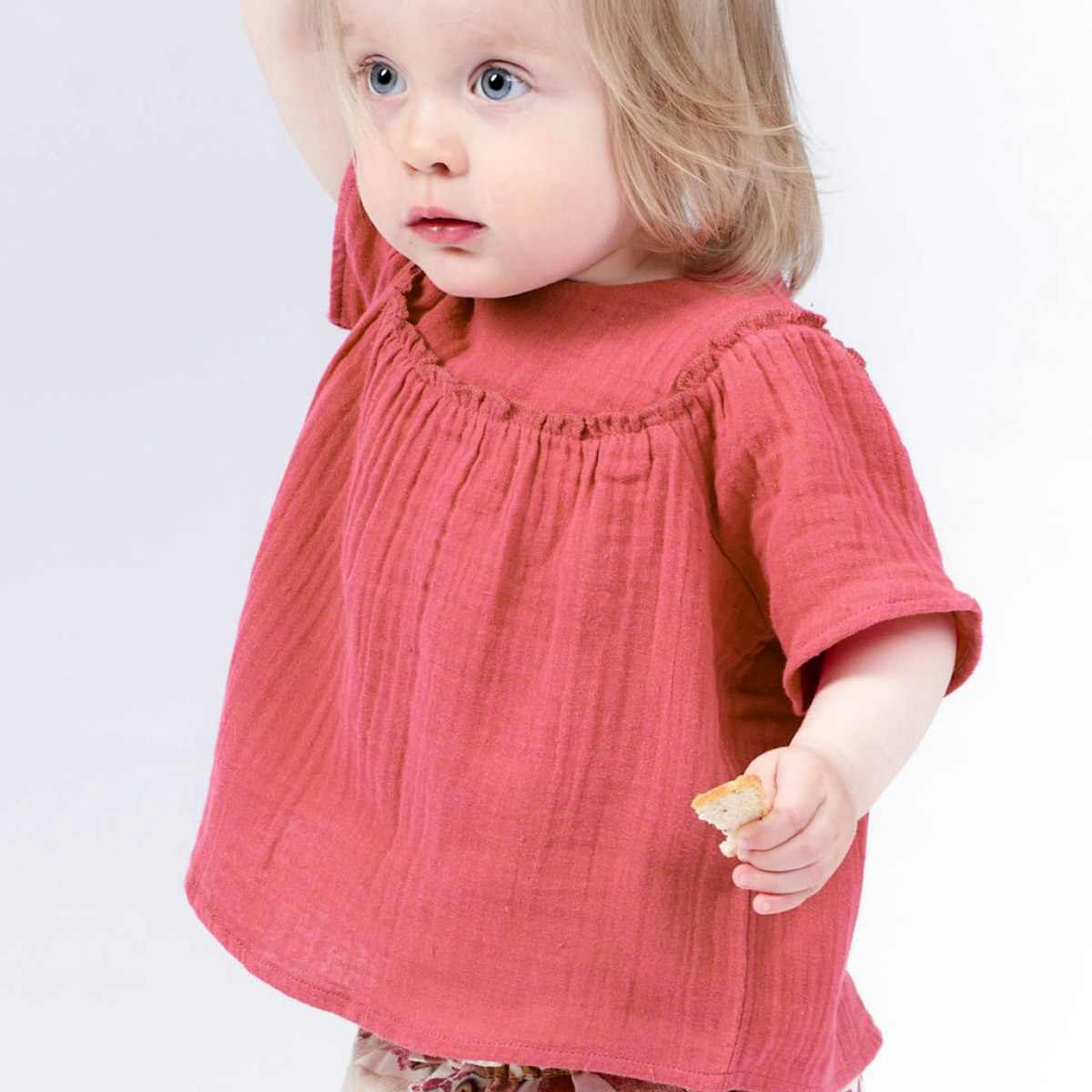 Musselin Baby Sommer Shirt luftig, leicht beere 74/80