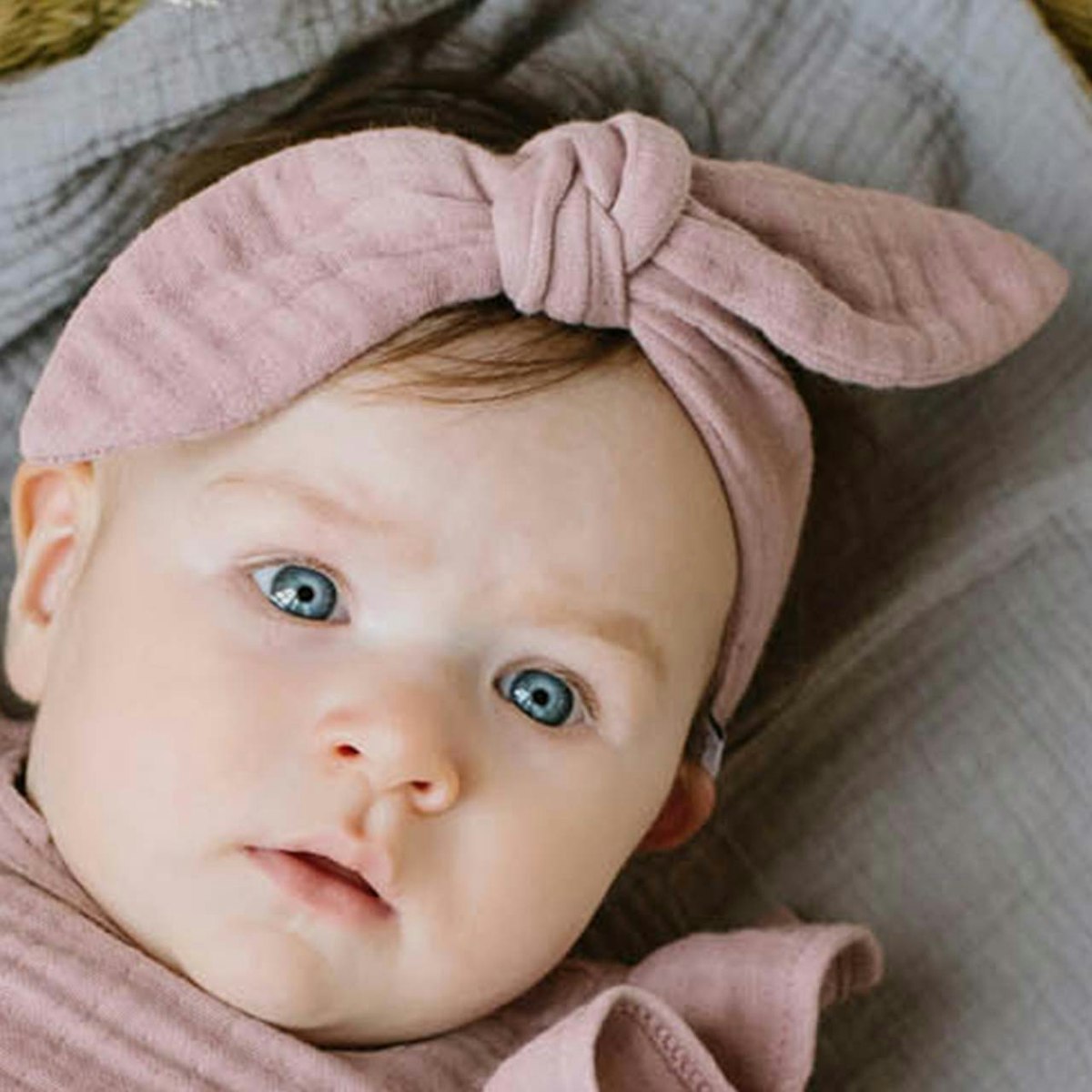 Musselin Haarband rosa 92/104