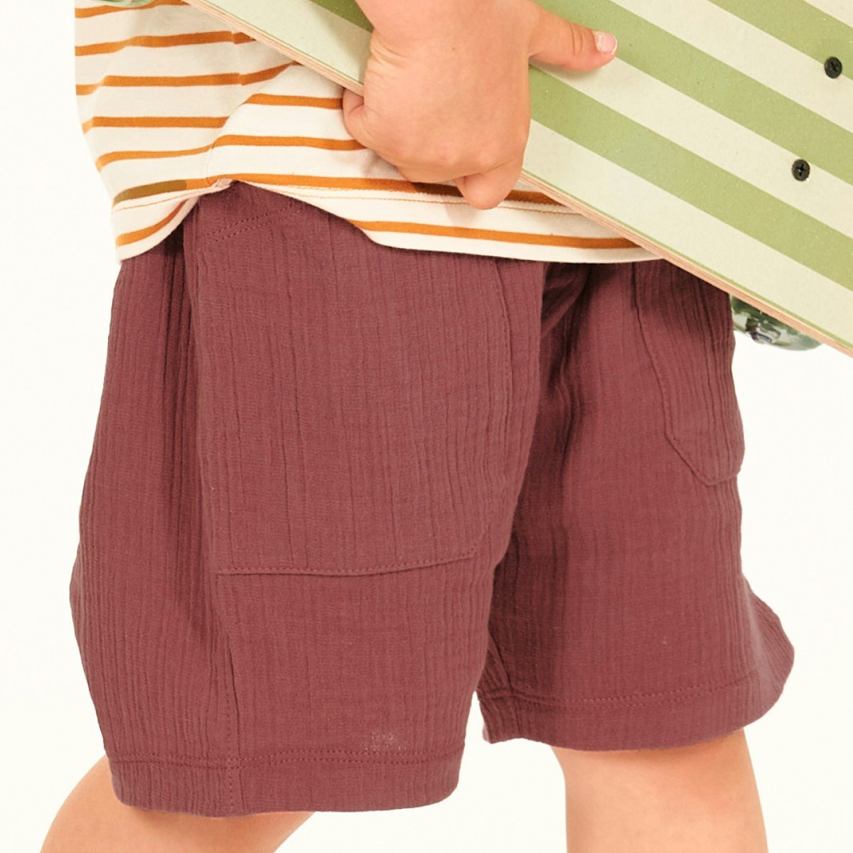 Musselin Kinder Shorts luftig altrosa 122