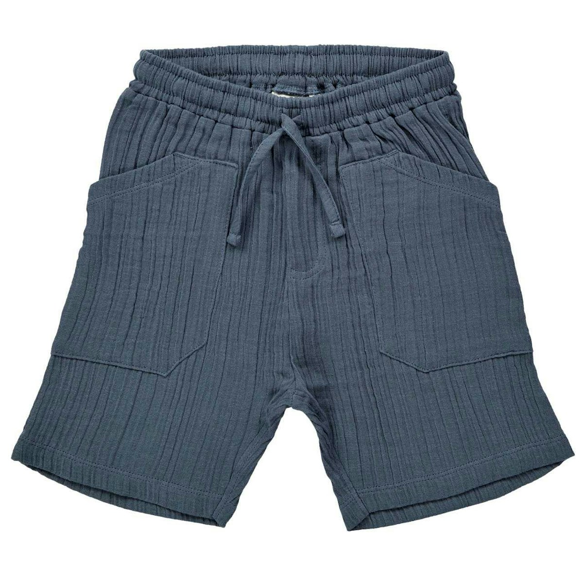 Musselin Kinder Shorts luftig blaugrau 104/110