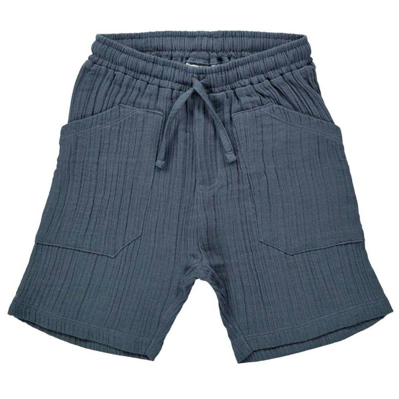 Musselin Kinder Shorts luftig blaugrau 98/104