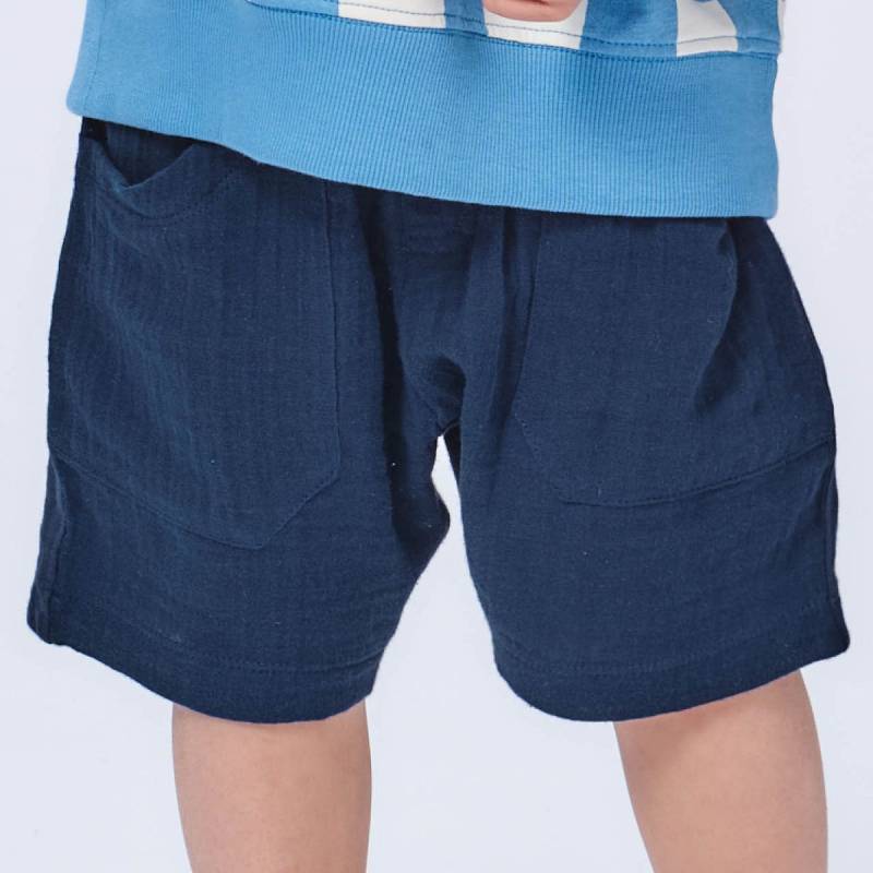 Musselin Kinder Shorts luftig navy 128 Musselin Kinder Shorts luftig navy 128