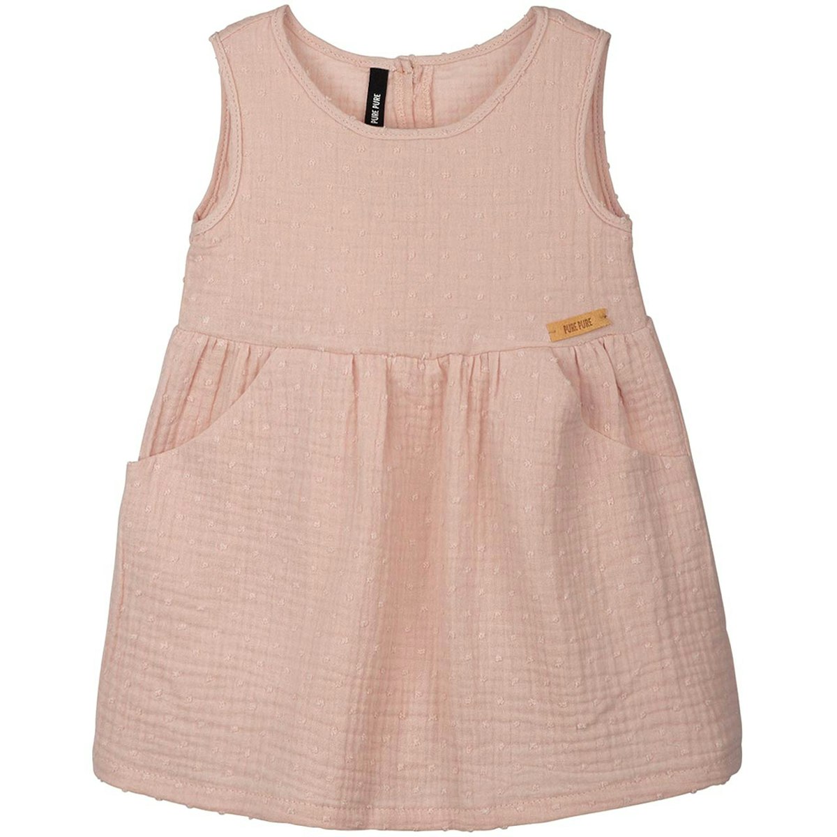 Musselin Mädchen Sommerkleid pfirsich-rosa 86