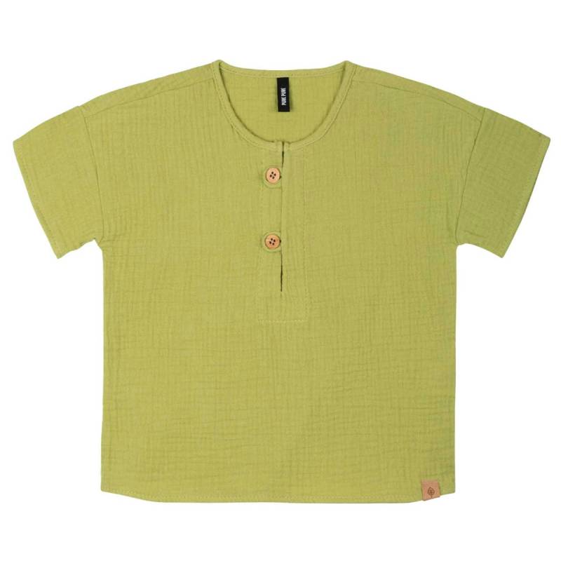 Musselin Shirt kurzarm hellgrün 104