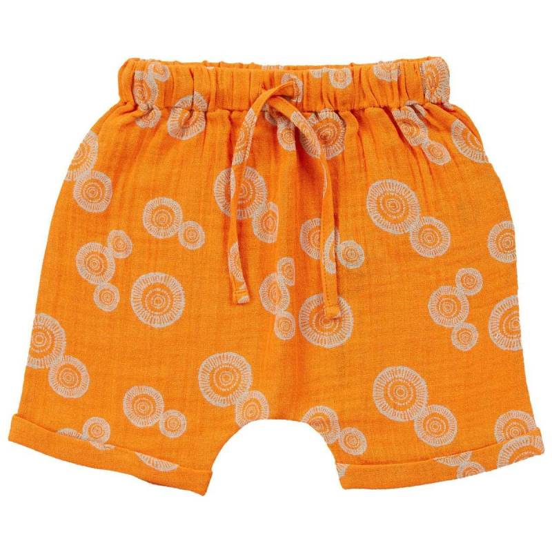 Musselin Shorts luftig Kreis Motive rost-orange 74/80