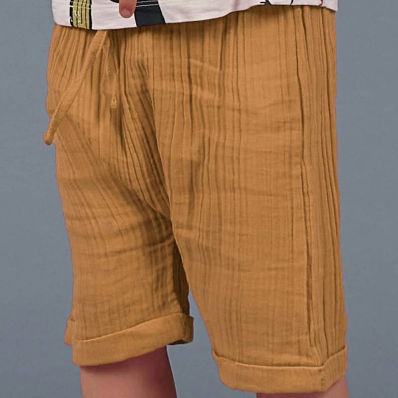Musselin Shorts luftig karamell 74/80