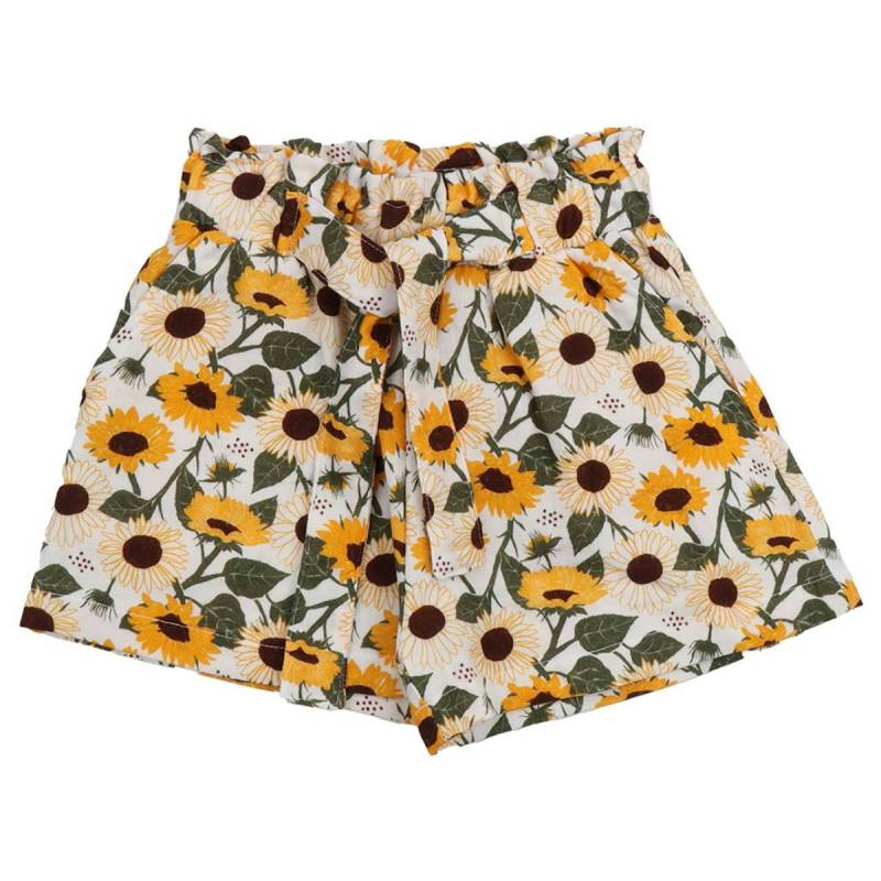 Musselin Shorts zum Binden Sonnenblumen gelb 146