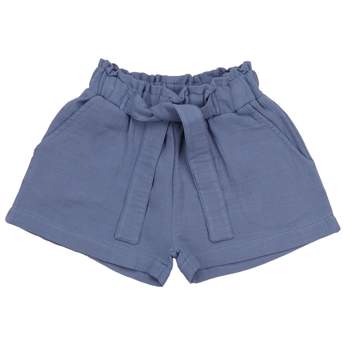 Musselin Shorts zum Binden blau 110
