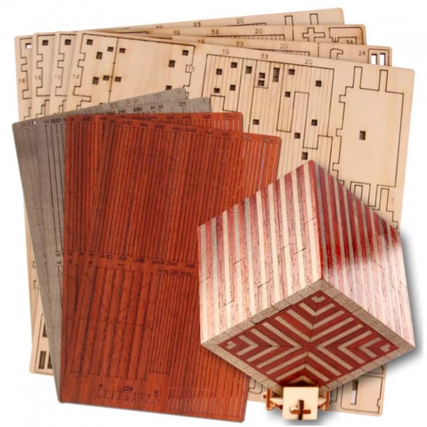 NKD Puzzle Silver City Luxe Puzzle Box Bausatz Grau/Rot NKD Puzzle Silver City Luxe Puzzle Box Bausatz Grau/Rot