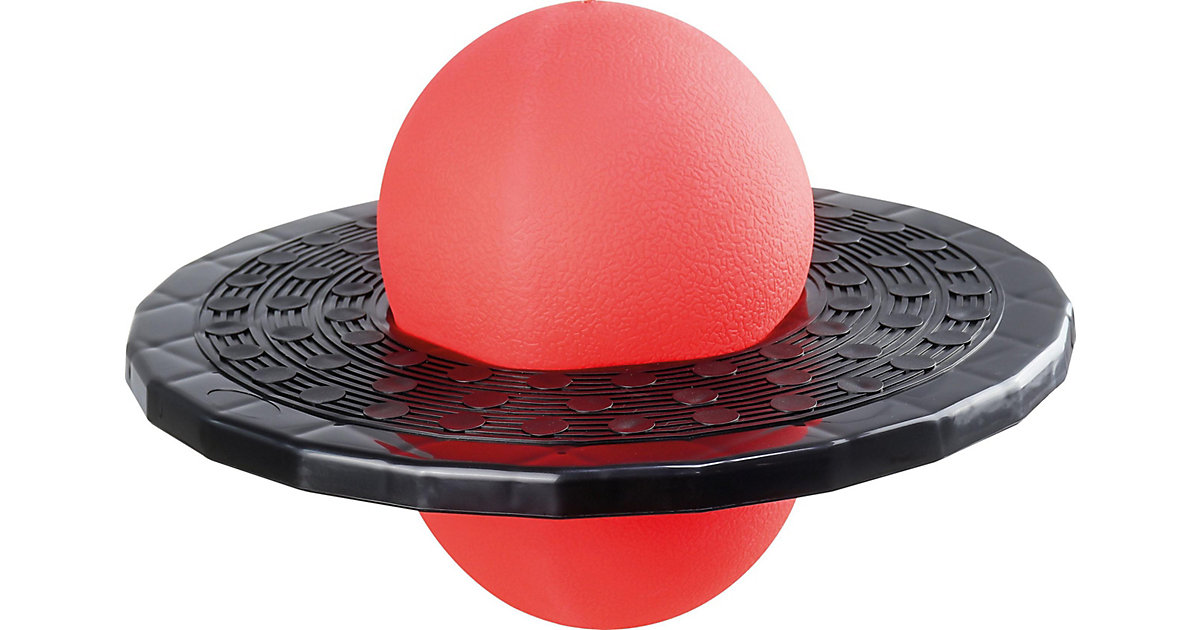 NSP Saturn Hüpfball Ø15cm, mit Pumpe schwarz/rot