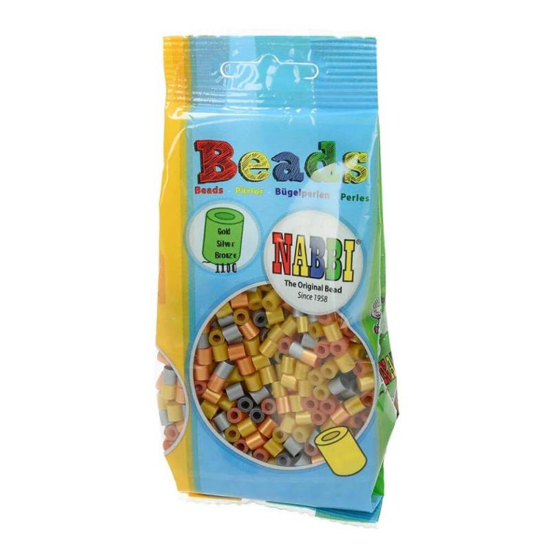 Nabbi - Nabbi Beads Bügelperlen Gold, Silber, Bronze 1100