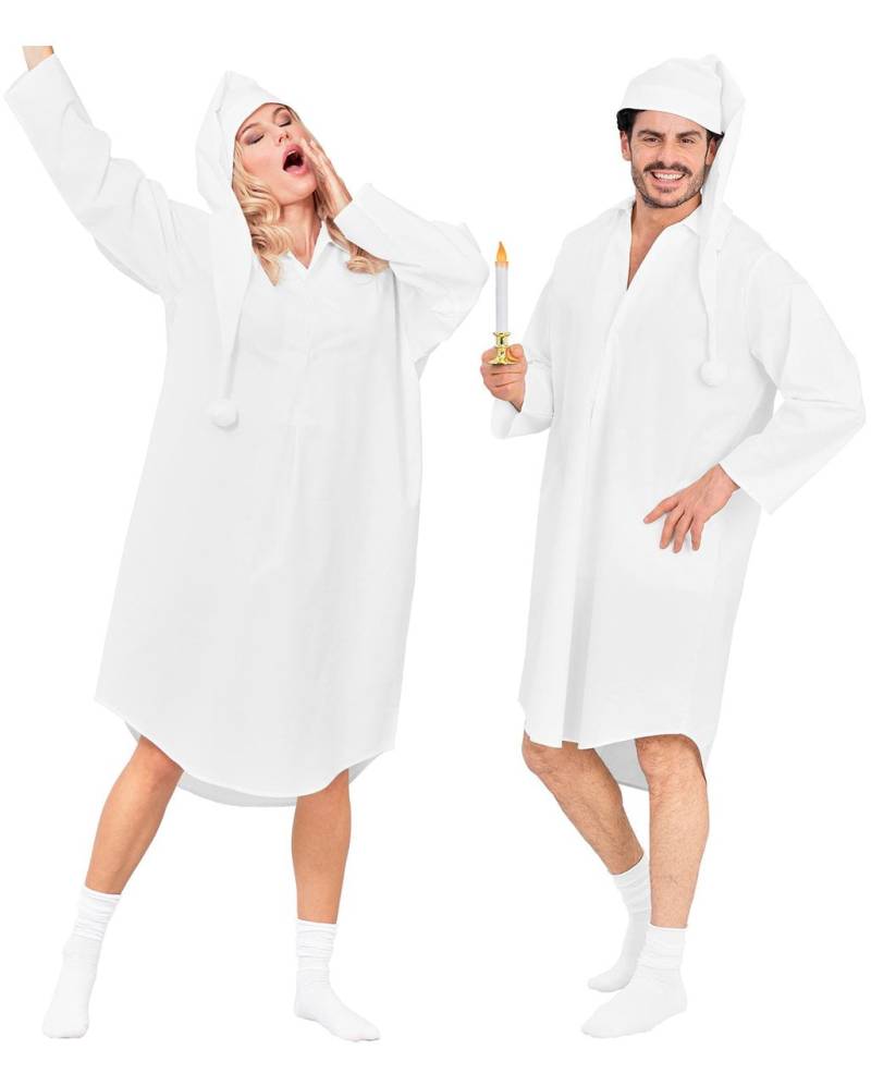 Nachthemd Kostüm mit Schlafmütze Unisex Nachthemd Kostüm mit Schlafmütze Unisex