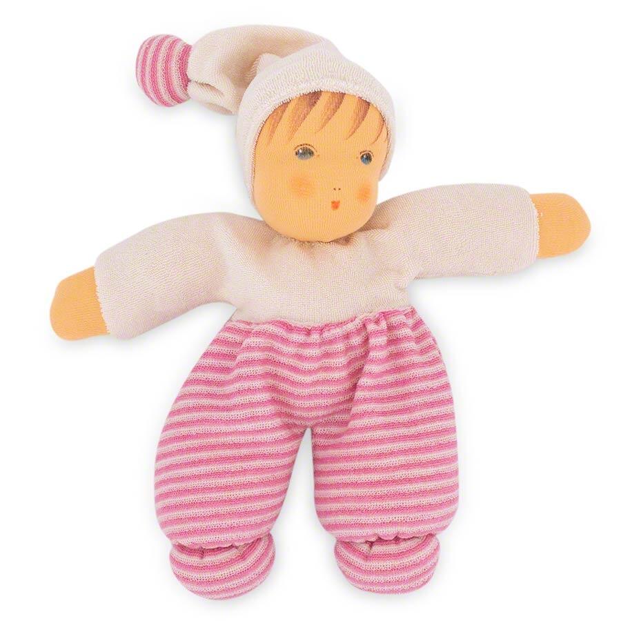 Nanchen - Puppe Möpschen rosa gestreift
