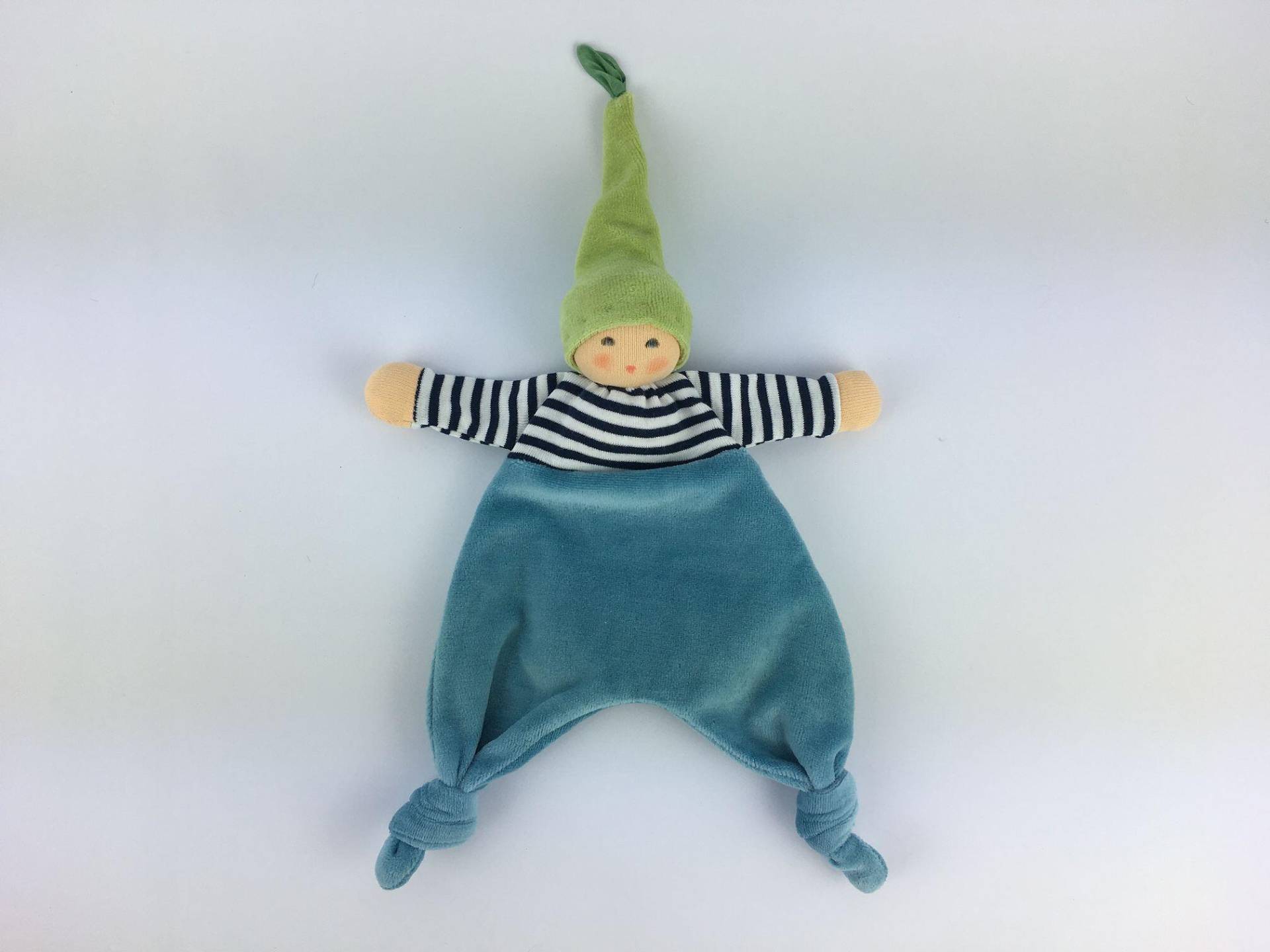 Nanchen - Schmusetuch Waldelfe türkis-blau