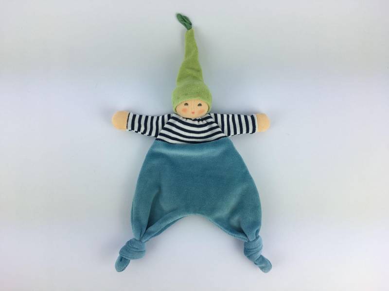 Nanchen - Schmusetuch Waldelfe türkis-blau