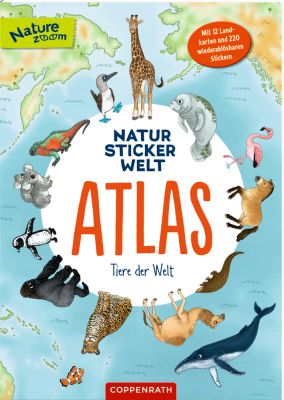 Natur-Stickerwelt: Atlas - Tiere der Welt (Nature Zoom)