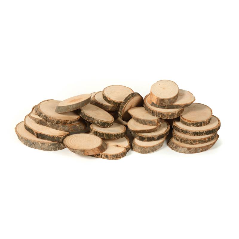 Naturholzscheiben oval 30er Set Naturholzscheiben oval 30er Set