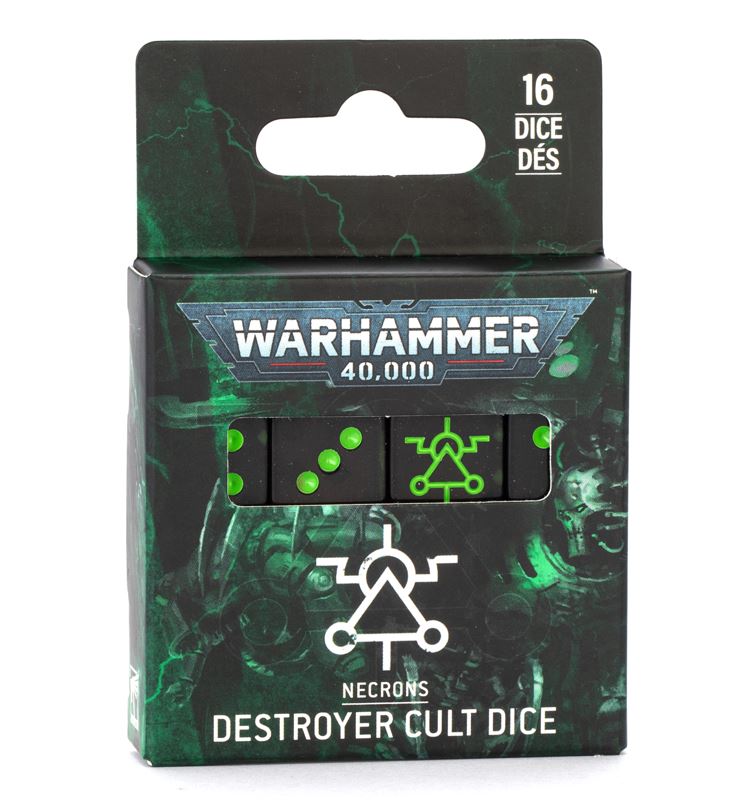 Necrons Destroyer Cult Dice Set 16 Würfel Games Workshop Warhammer 40k Necron W6