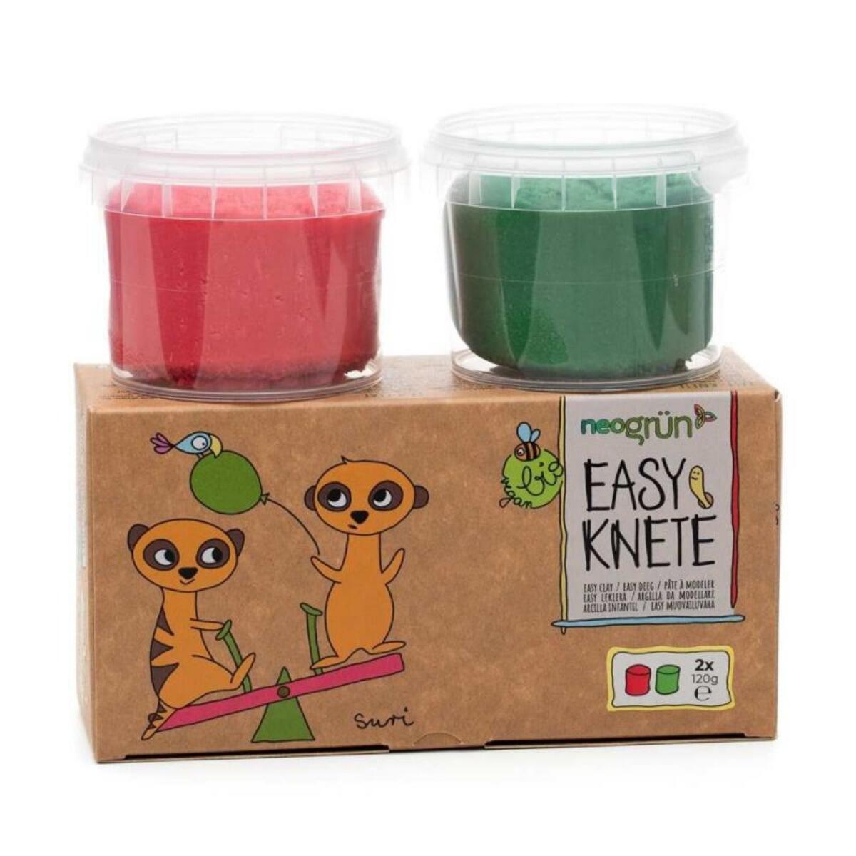 Neogrün - neogrün Easy Knete Suri, 2er rot,grün