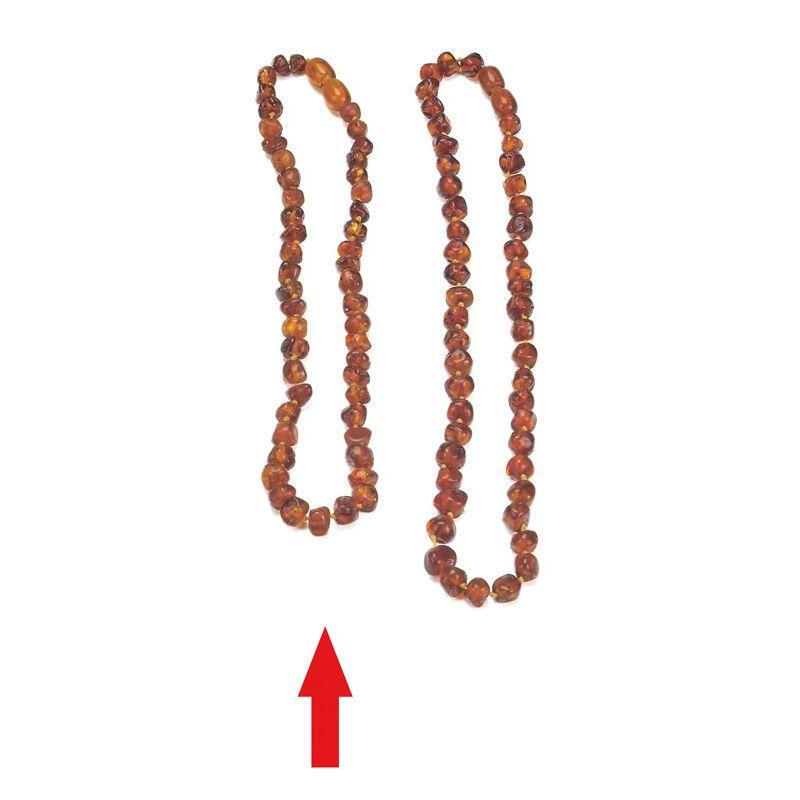 Nic - Bernsteinkette 31-33 cm, cognac-farben