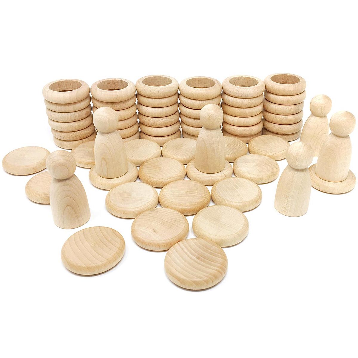 Nins®, Rings & Coins natur – 60 tlg. Set ab 18 Monaten