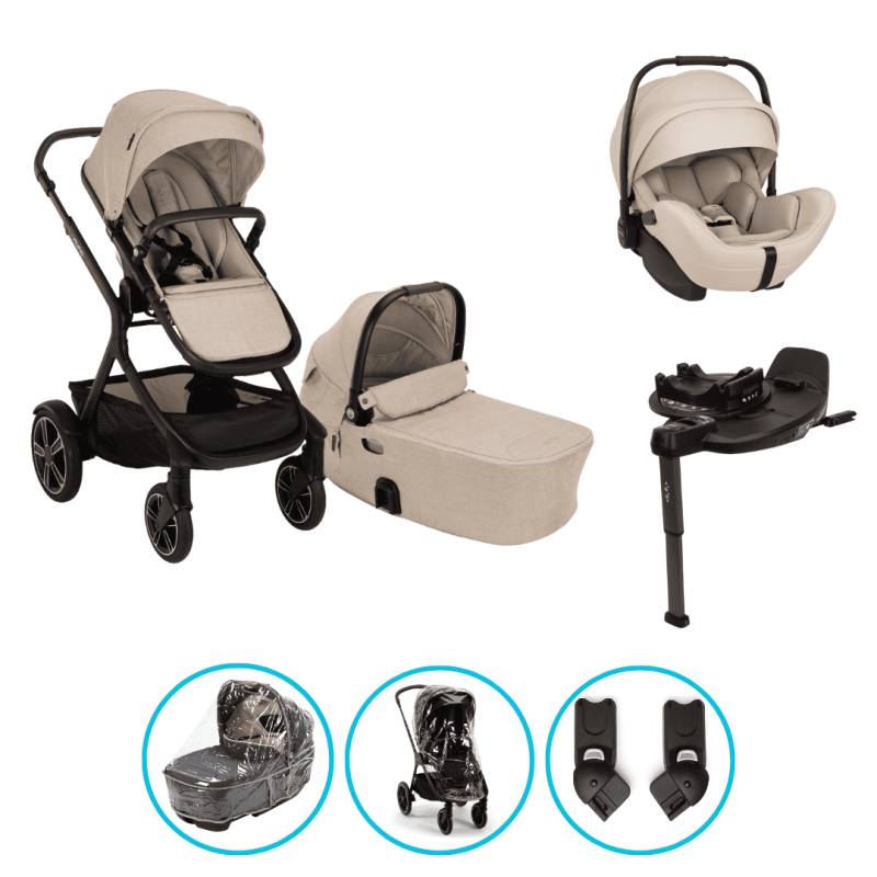 Nuna DEMI Next 4in1 Kinderwagen Set Biscotti inkl. Arra Flex Biscotti und Base Curv