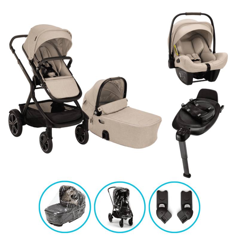 Nuna DEMI Next 4in1 Kinderwagen Set Biscotti inkl. Pipa Next Biscotti und Base Next