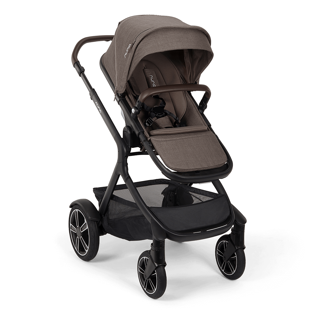 Nuna DEMI Next 4in1 Kinderwagen Set Chestnut inkl. Arra Flex Chestnut, Base Curv und Rider Board