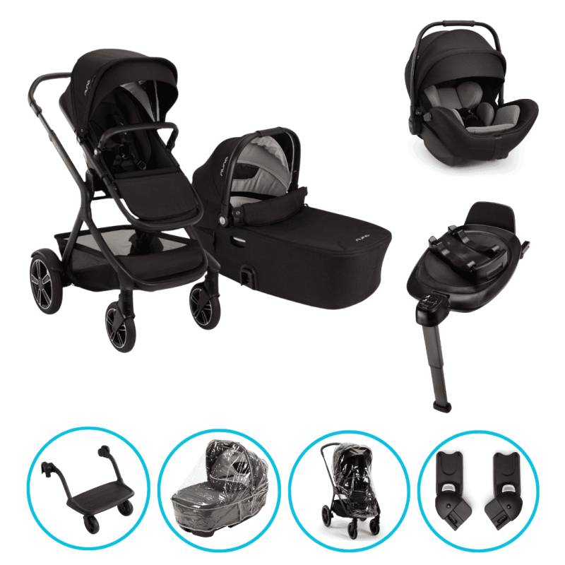 Nuna DEMI Next 8in1 Kinderwagen Set Caviar inkl. Arra Flex Caviar und Base Next und Rider Board Nuna DEMI Next 8in1 Kinderwagen Set Caviar inkl. Arra Flex Caviar und Base Next und Rider Board