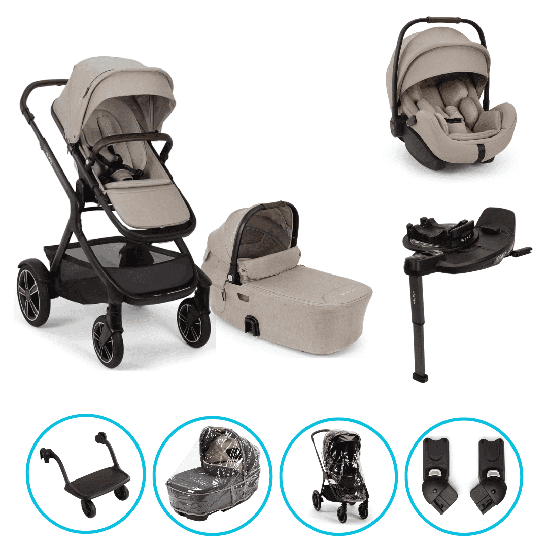 Nuna DEMI Next 8in1 Kinderwagen Set Chateau inkl. Arra Flex Chateau, Base Curv und Rider Board